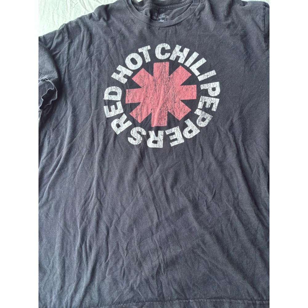 Rockcore Mens Red Hot Chili Peppers Graphic T-Shirt 2XL Black